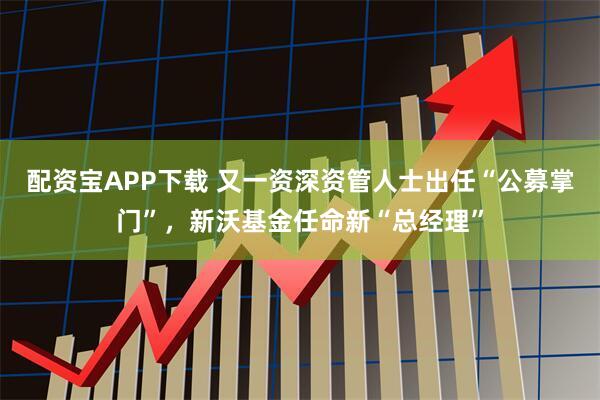 配资宝APP下载 又一资深资管人士出任“公募掌门”，新沃基金任命新“总经理”