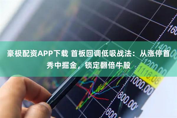 豪极配资APP下载 首板回调低吸战法：从涨停首秀中掘金，锁定翻倍牛股
