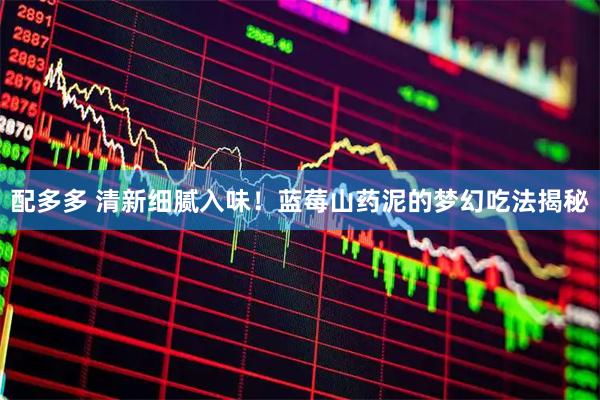 配多多 清新细腻入味！蓝莓山药泥的梦幻吃法揭秘